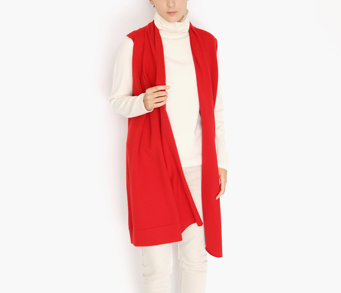 Cashmere long length vest