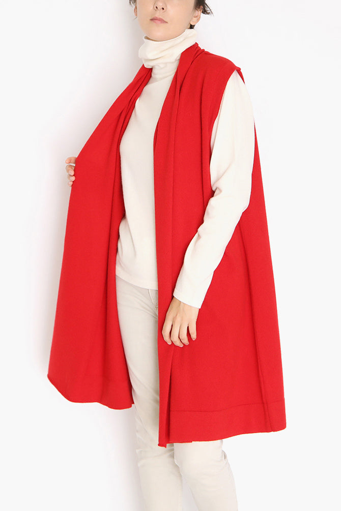 Cashmere long length vest