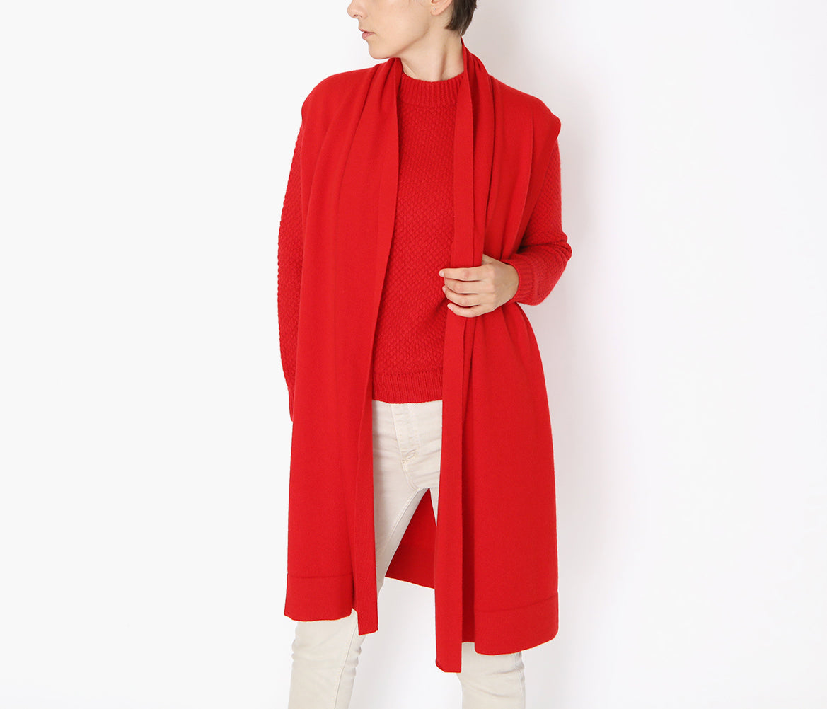 Cashmere long length vest