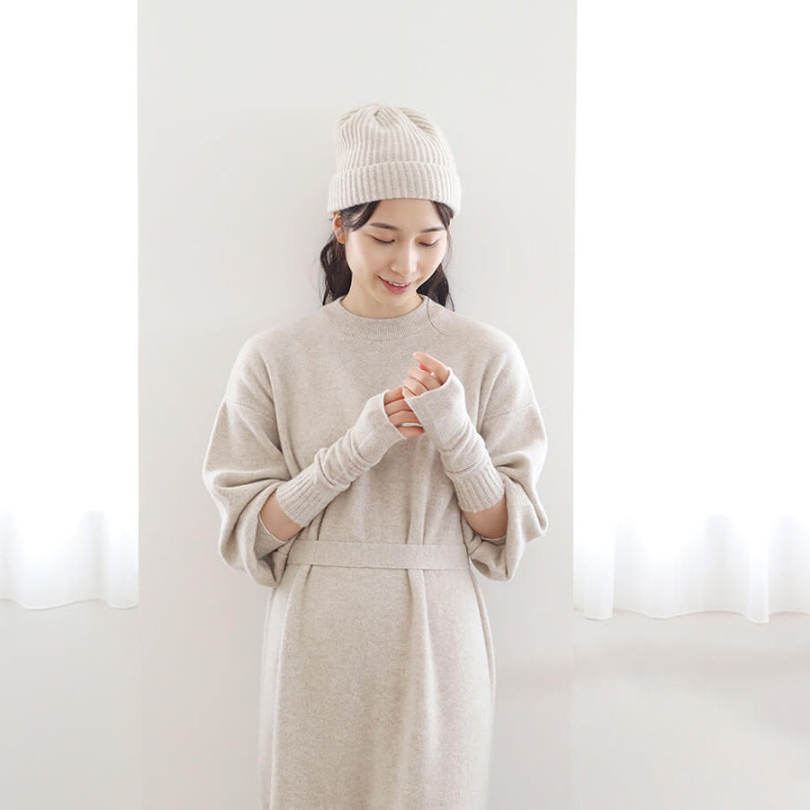 Cashmere knit hand warmers