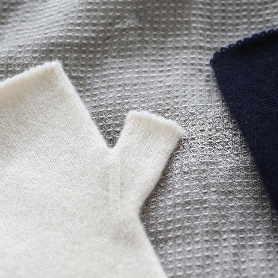 Cashmere knit hand warmers