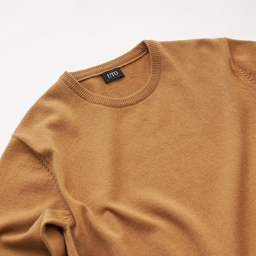 【Sample】Cashmere crew-neck sweater / S,M,L size