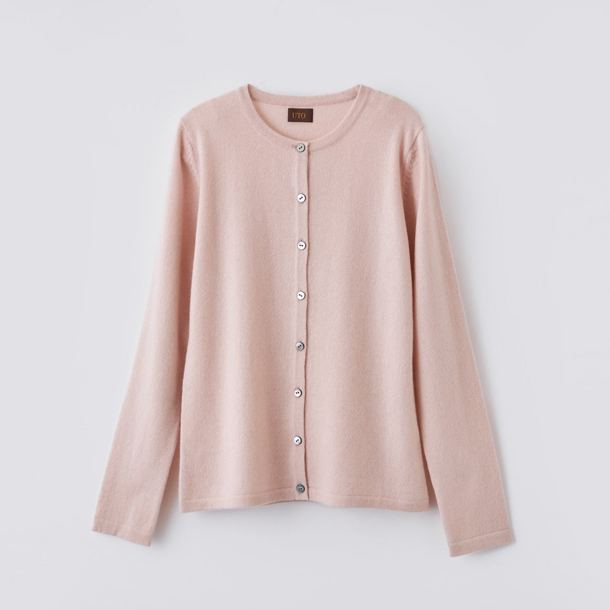 Personalized custom order of women's Japanese luxury cashmere knit crew-neck cardigan