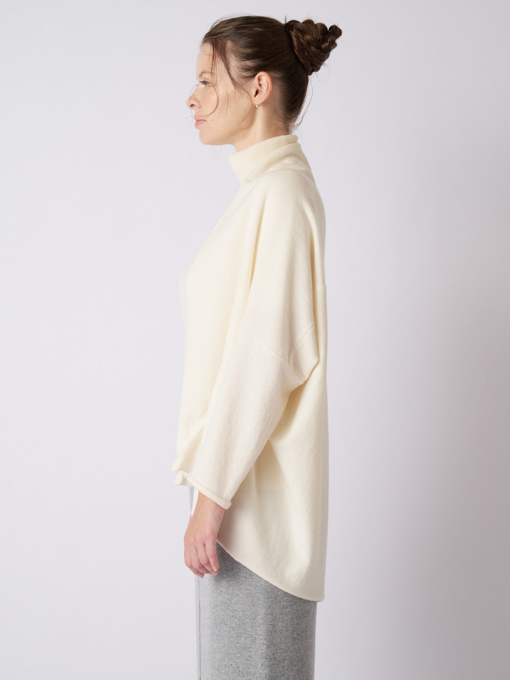 Cashmere draped knit cardigan