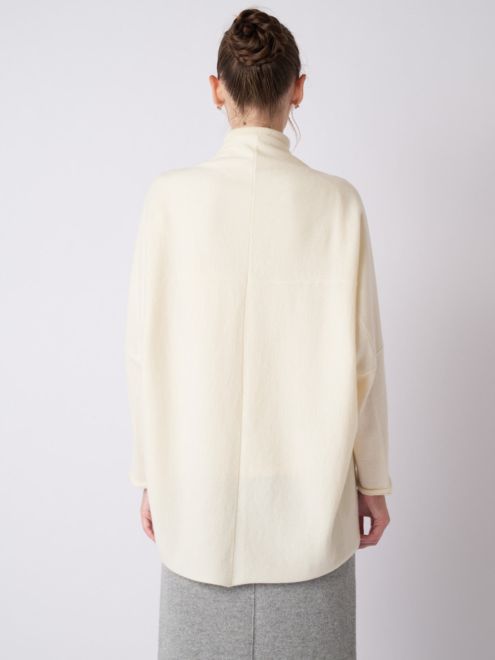 Cashmere draped knit cardigan
