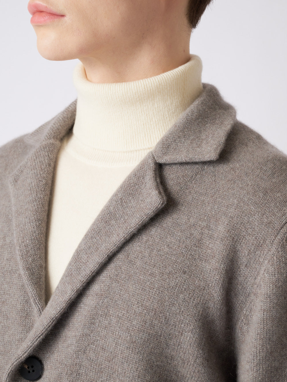 Cashmere tailored knit jacket