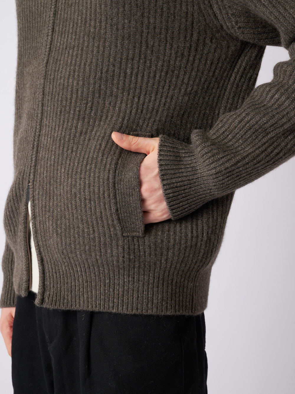 Cashmere fullcardigan full-zip jacket