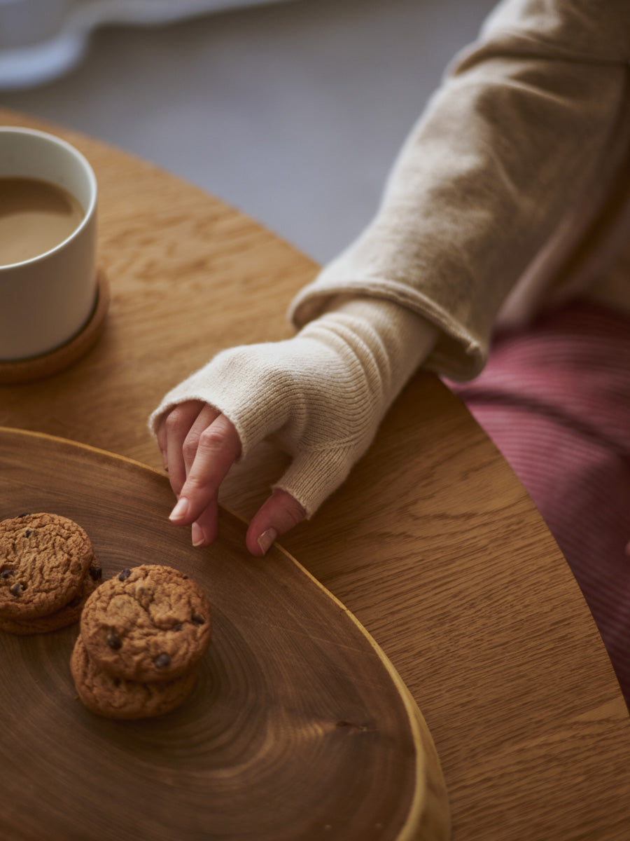 Cashmere knit hand warmers