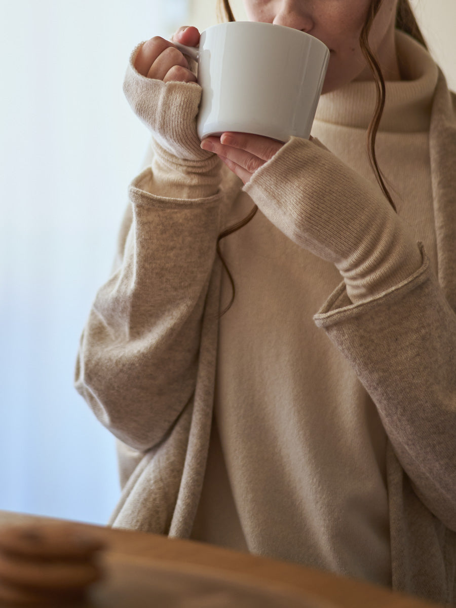 Cashmere knit hand warmers