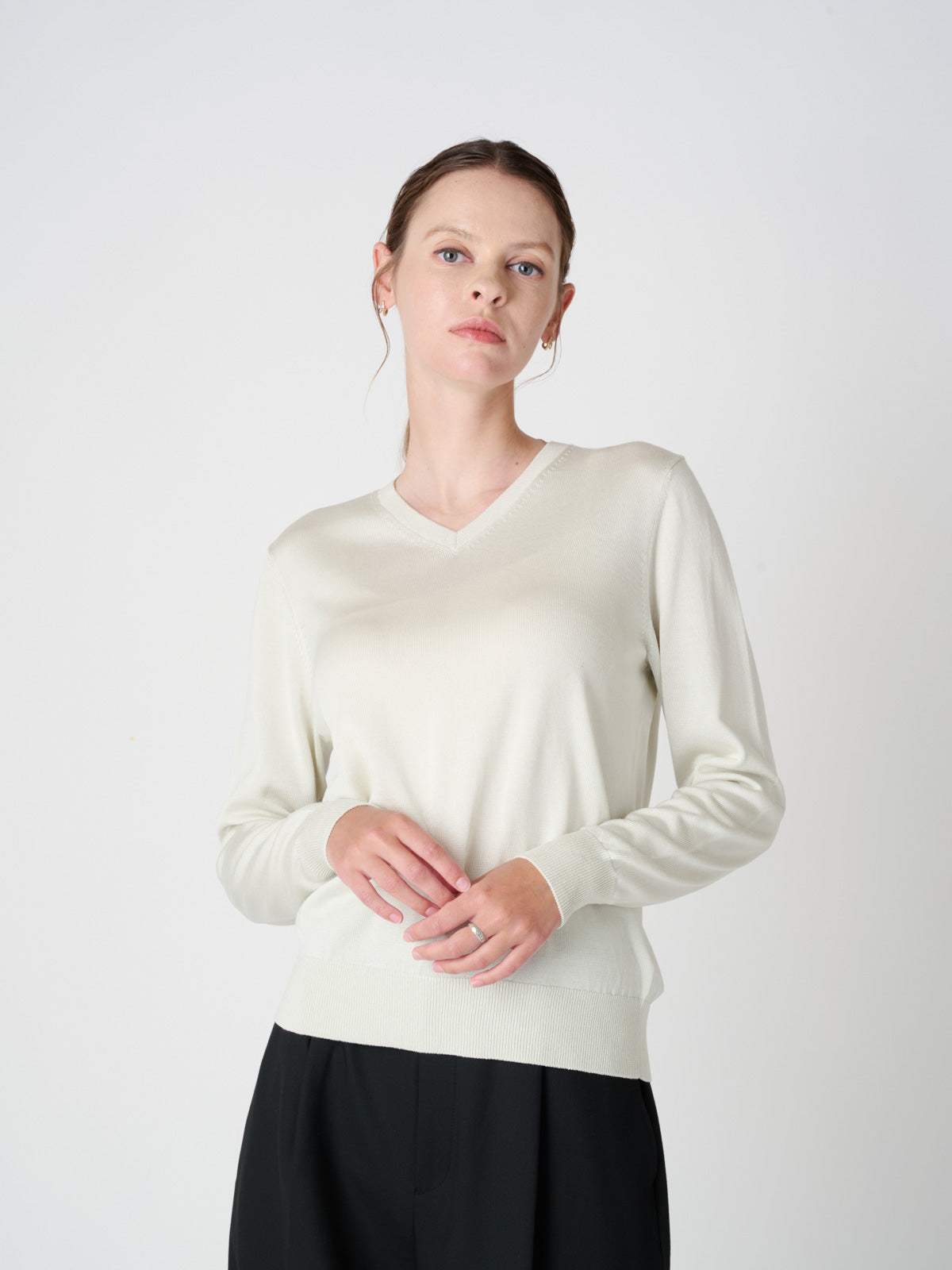 Pull col rond en cachemire