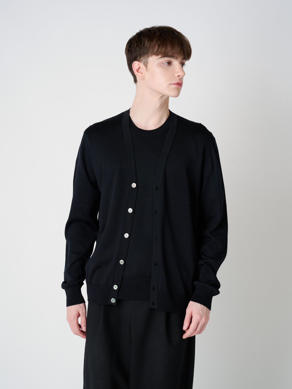 Washable Silk cardigan|Men