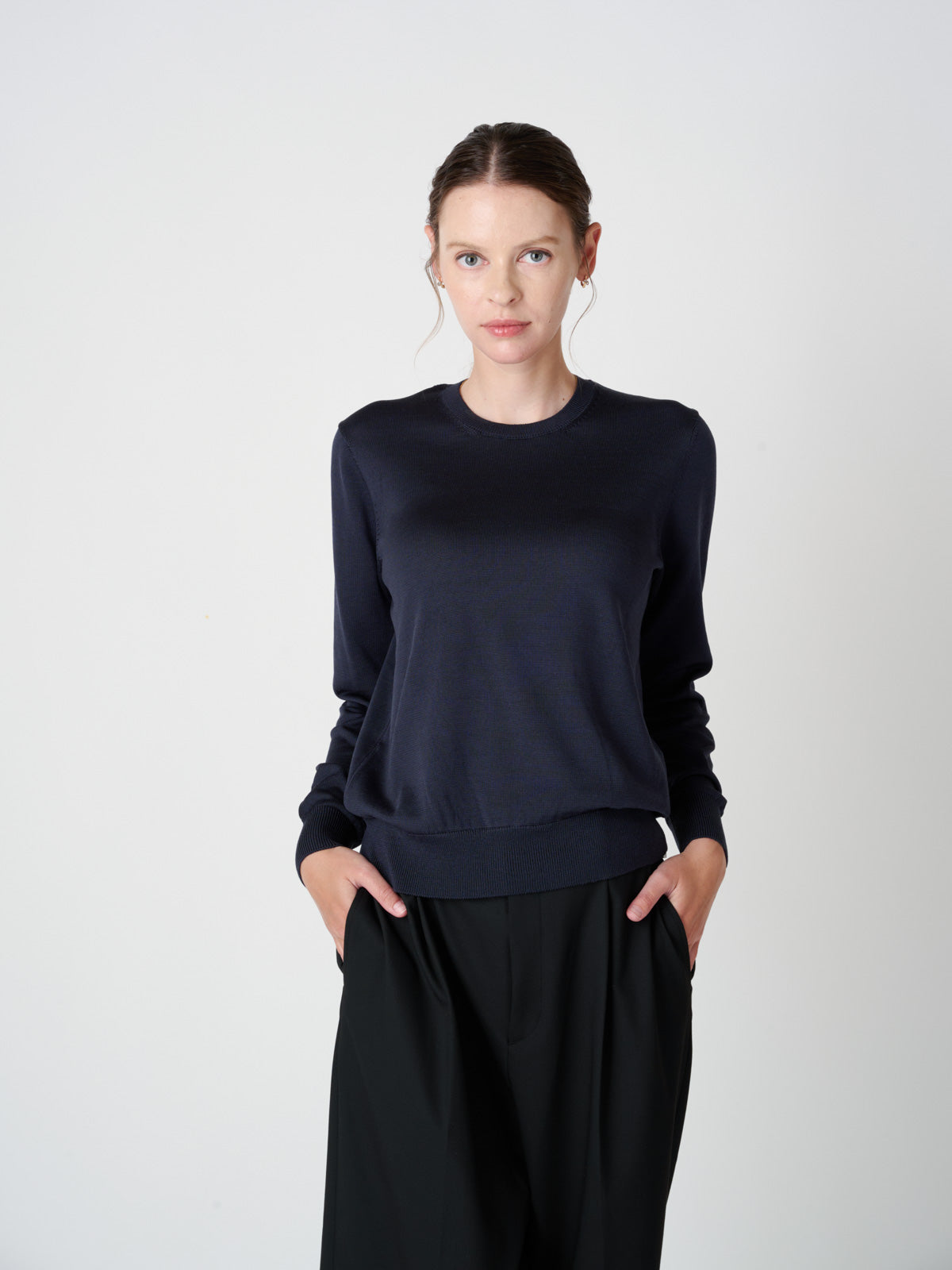 Pull col rond en cachemire