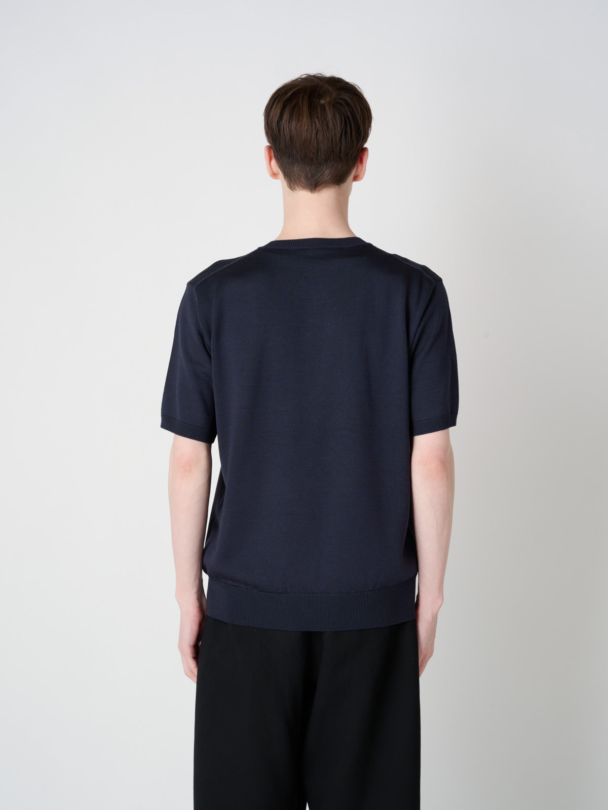 Washable Silk crewneck sweater|Men