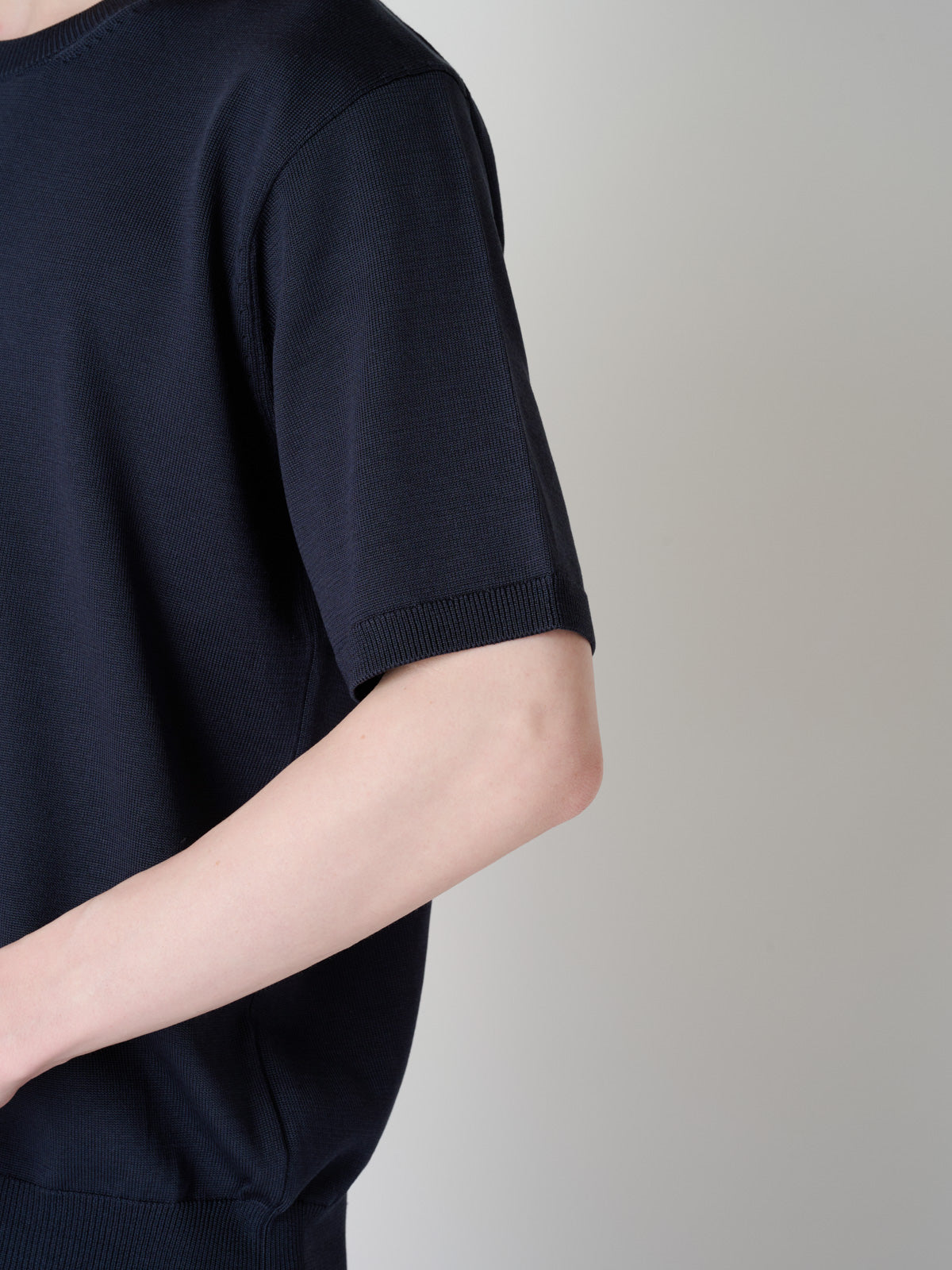 Washable Silk crewneck sweater|Men