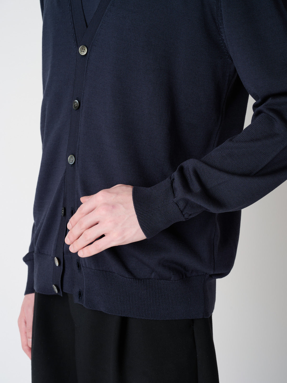 Washable Silk cardigan|Men