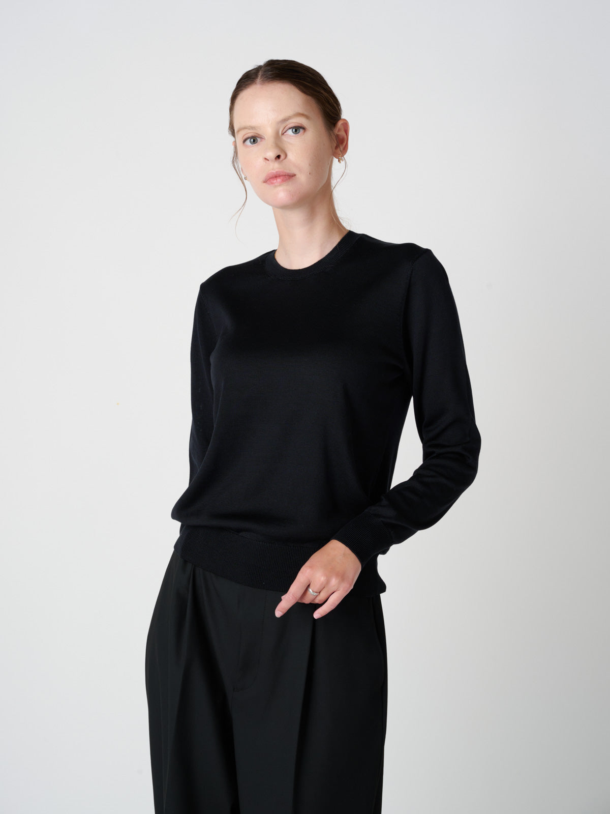 Pull col rond en cachemire