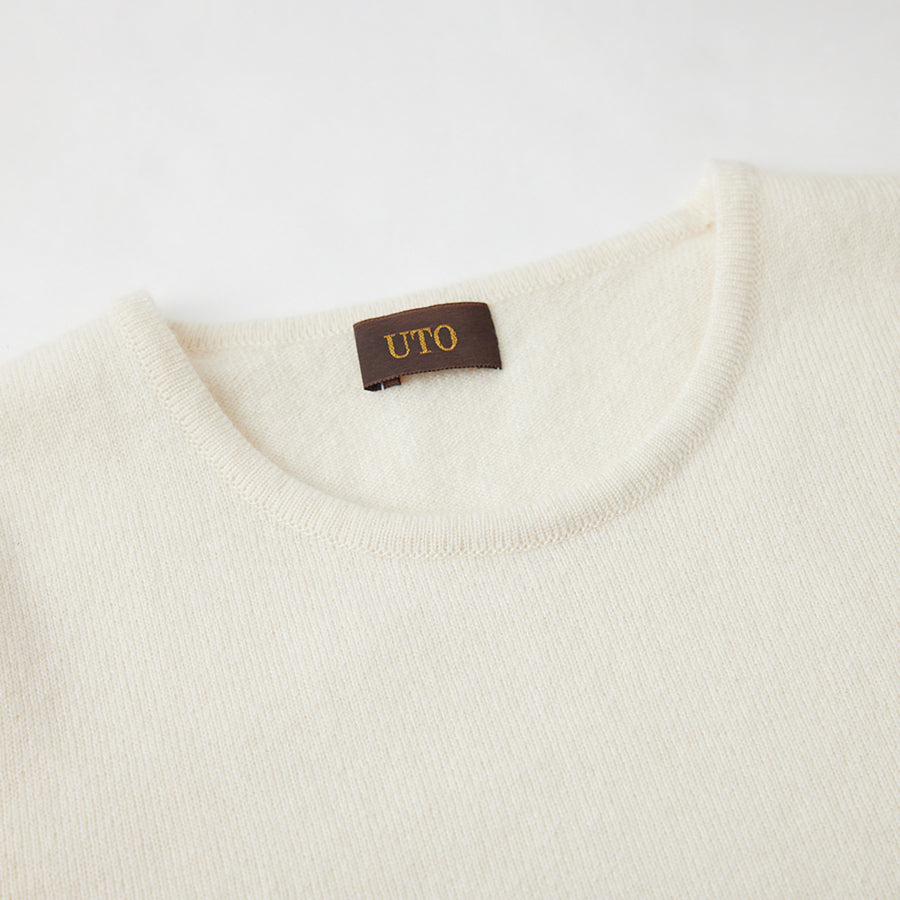 Personalized custom order of women's Japanese luxury cashmere knit crew-neck sweater