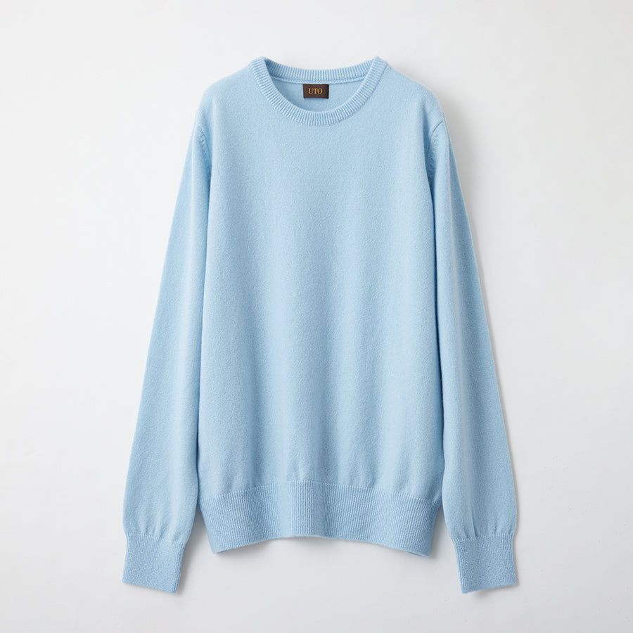 Personalized custom order of women's Japanese luxury cashmere knit crew-neck sweater