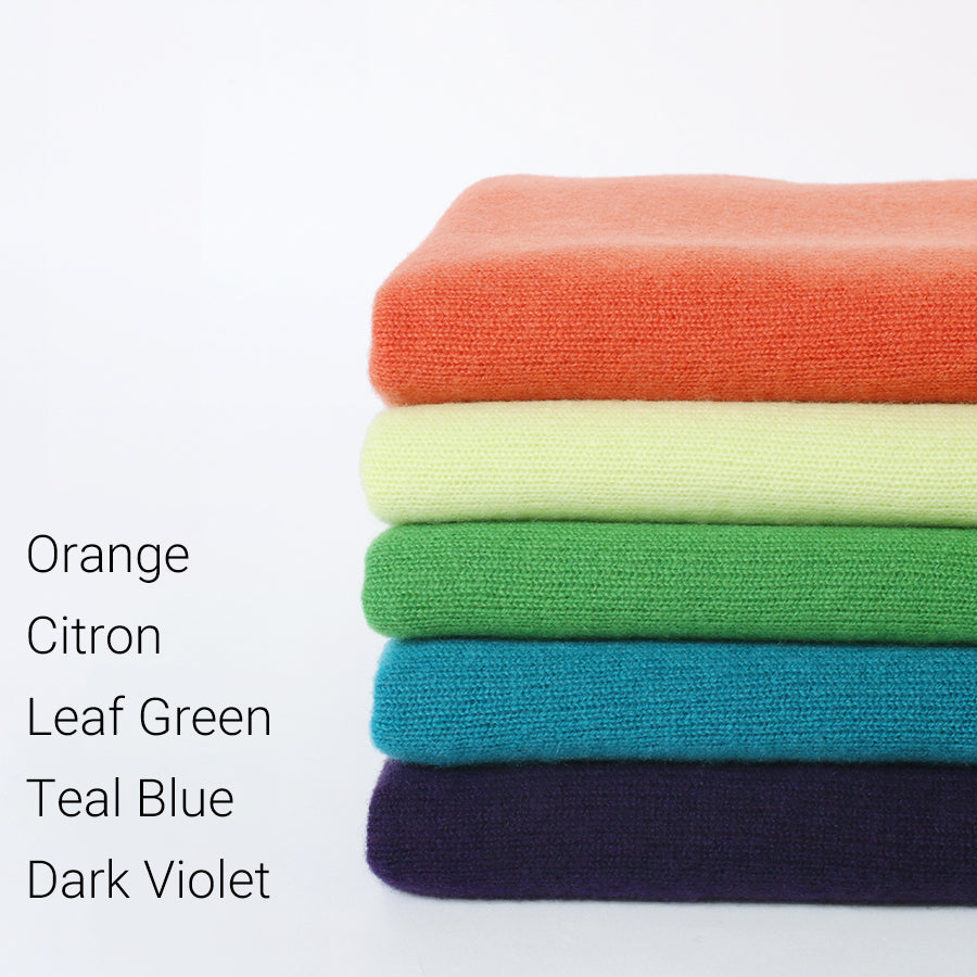 Cashmere rib knit crew-neck sweater