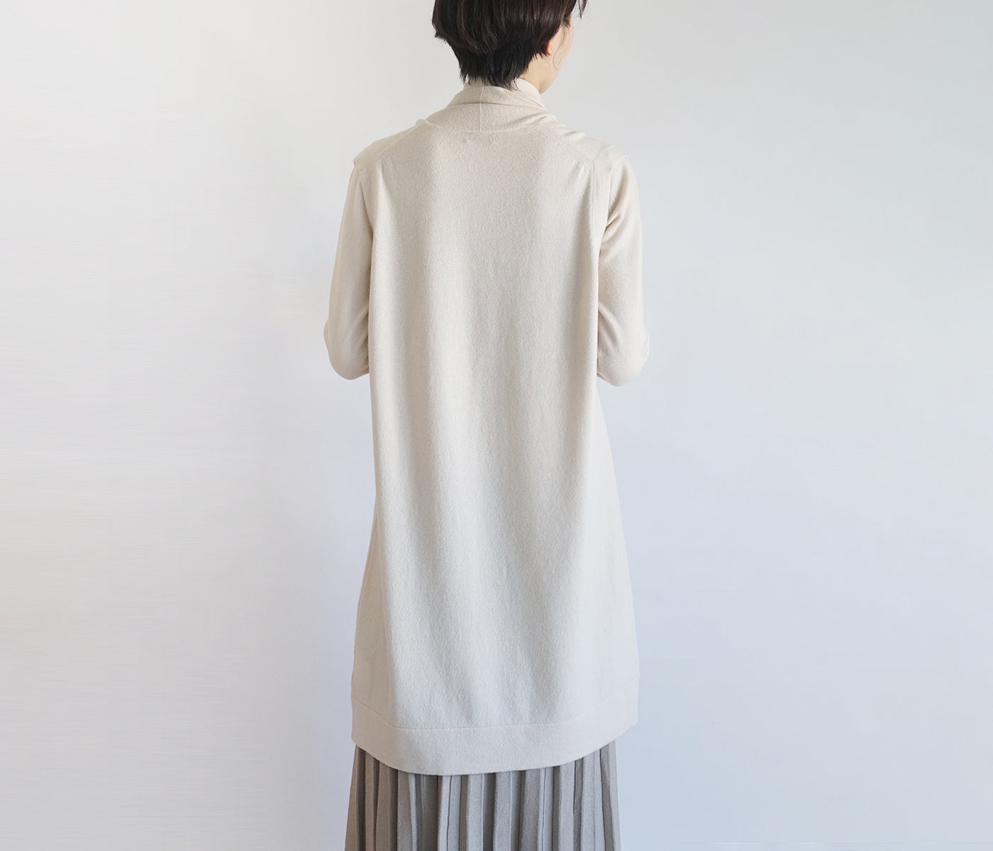 Cashmere long length vest