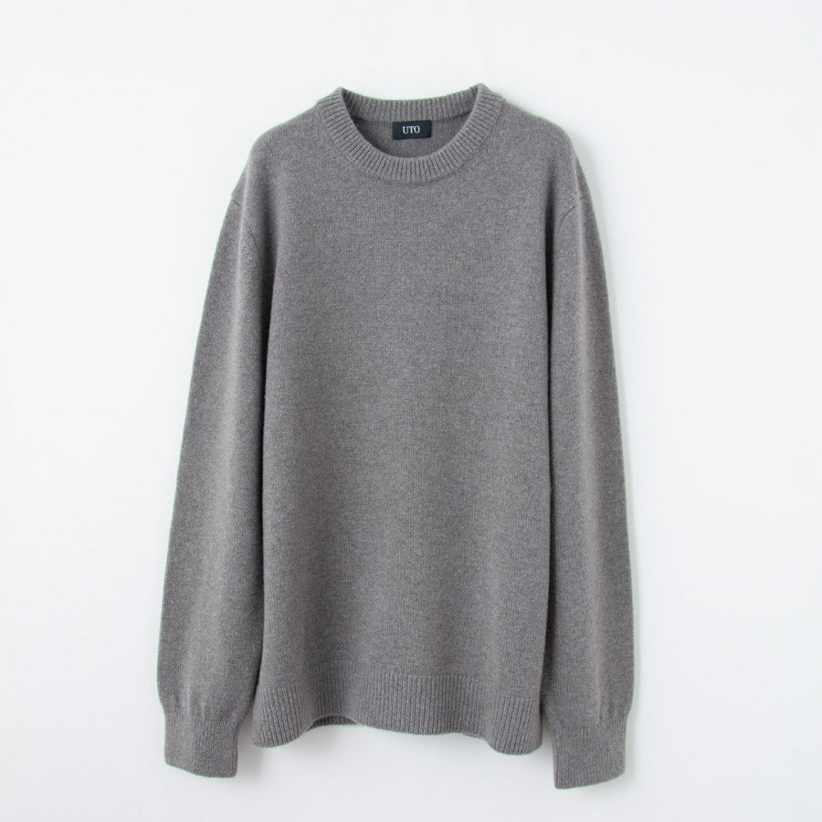 Pull col rond en cachemire jauge 7