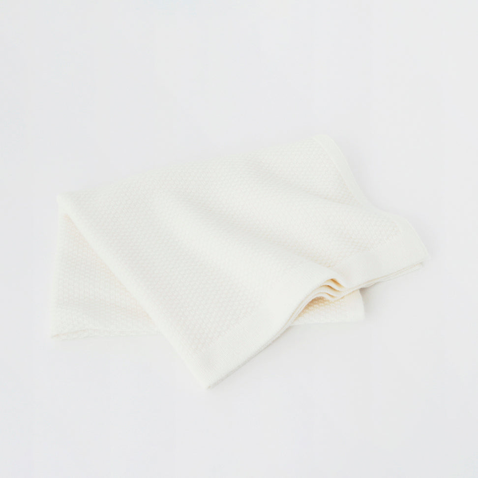 Cashmere knit blanket ? seed-stitch texture