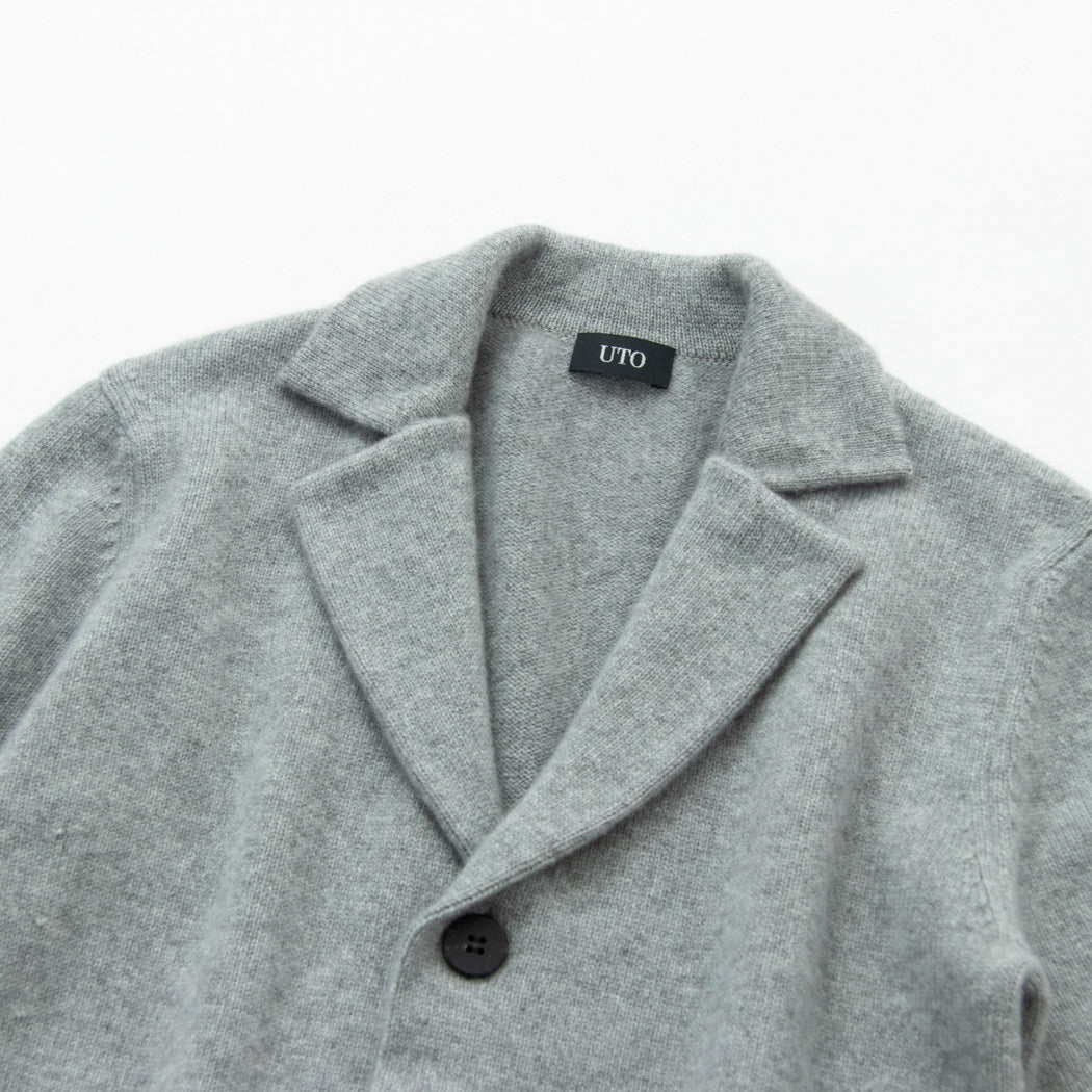 Cashmere tailored knit jacket