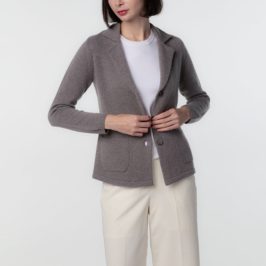 Personalized custom order of women's Japanese luxury cashmere knit tailored jacket