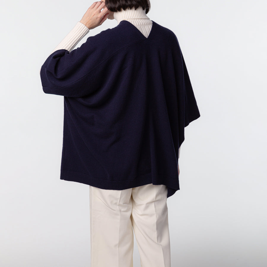 Personalized custom order of women's Japanese luxury cashmere knit poncho-style sweater