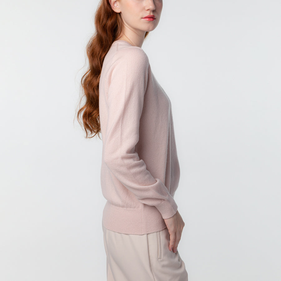 Personalized custom order of women's Japanese luxury cashmere knit v-neck sweater