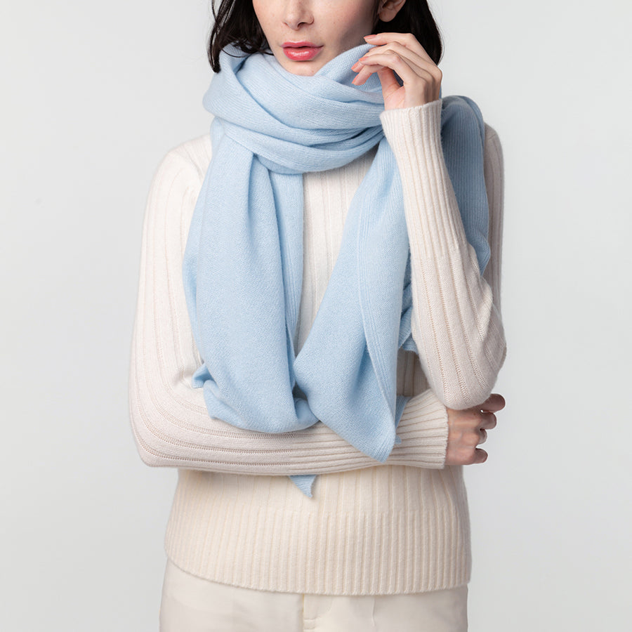 Personalized custom order of women's Japanese luxury cashmere knit shawl