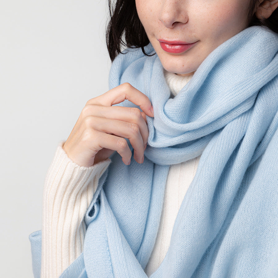 Personalized custom order of women's Japanese luxury cashmere knit shawl