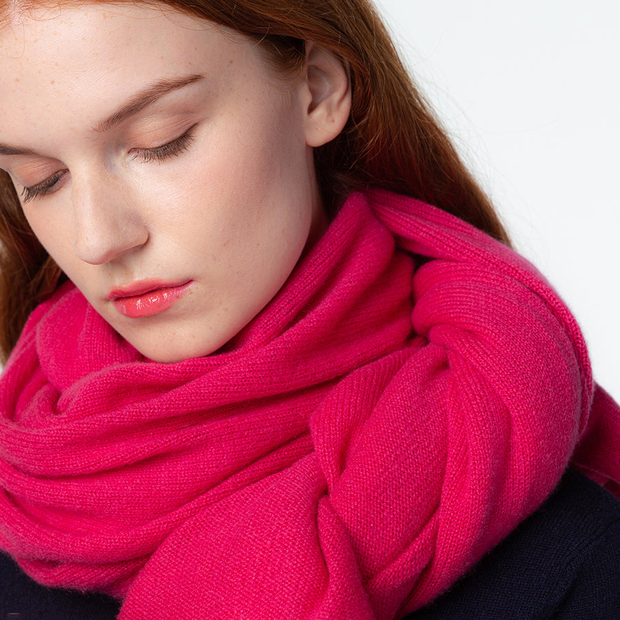 Personalized custom order of women's Japanese luxury cashmere knit shawl