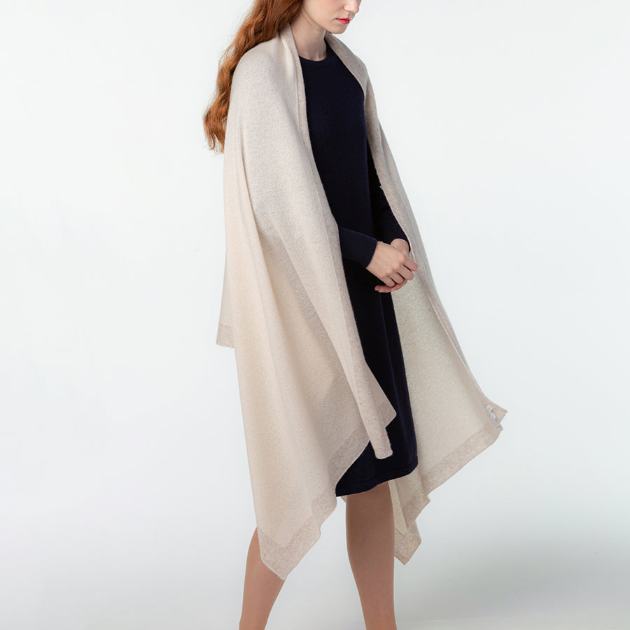 Personalized custom order of women's Japanese luxury cashmere knit shawl