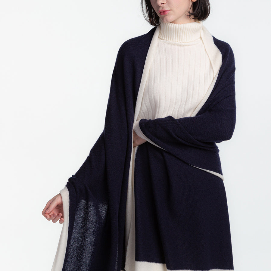 Personalized custom order of women's Japanese luxury cashmere knit shawl