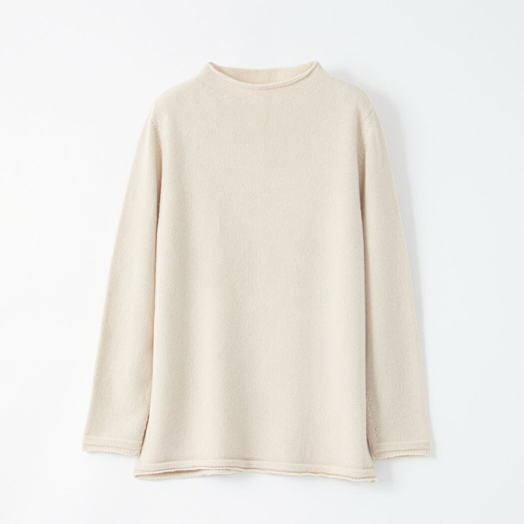 Cashmere 7-gauge bottleneck sweater