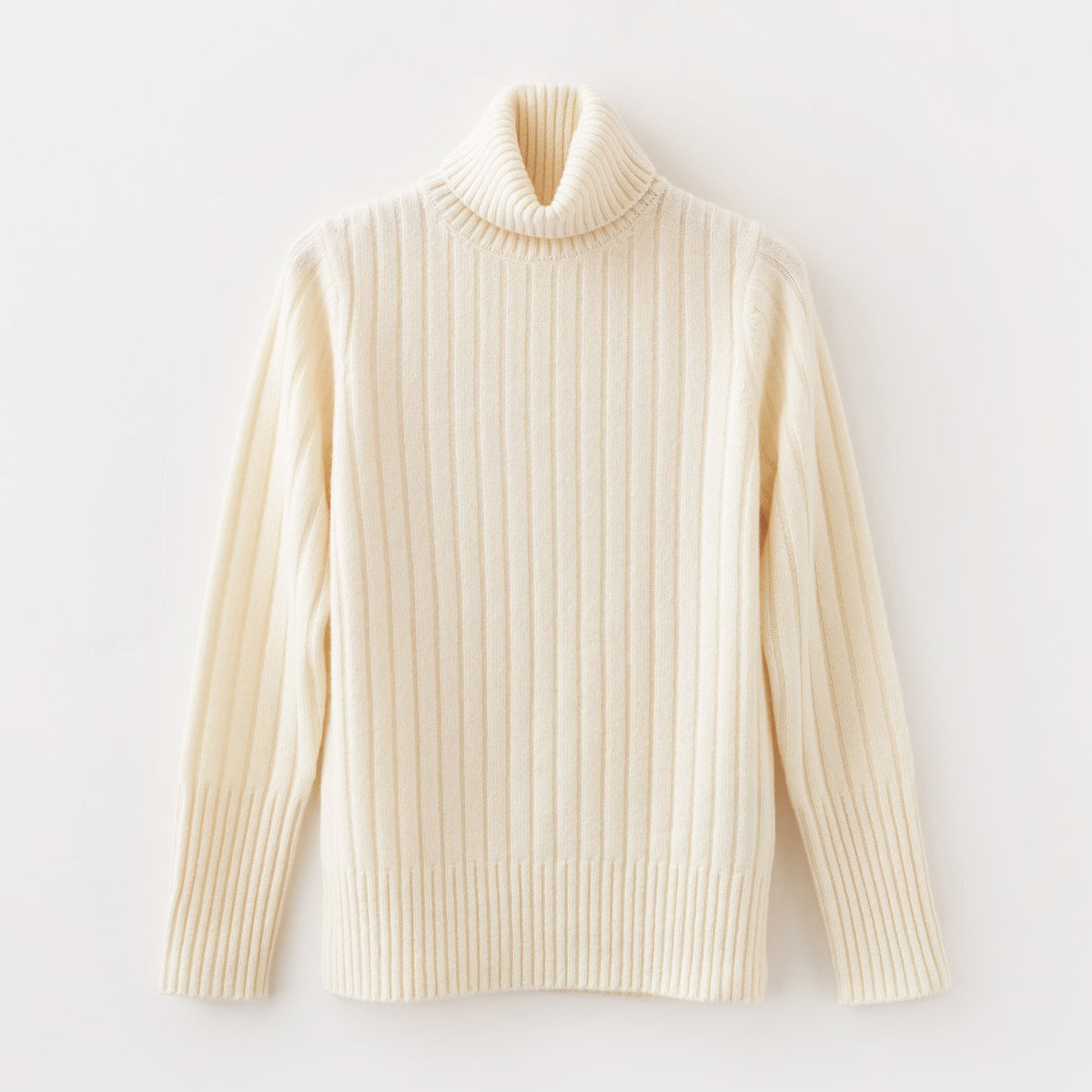Personalized custom order of women's Japanese luxury cashmere knit rib turtleneck sweater