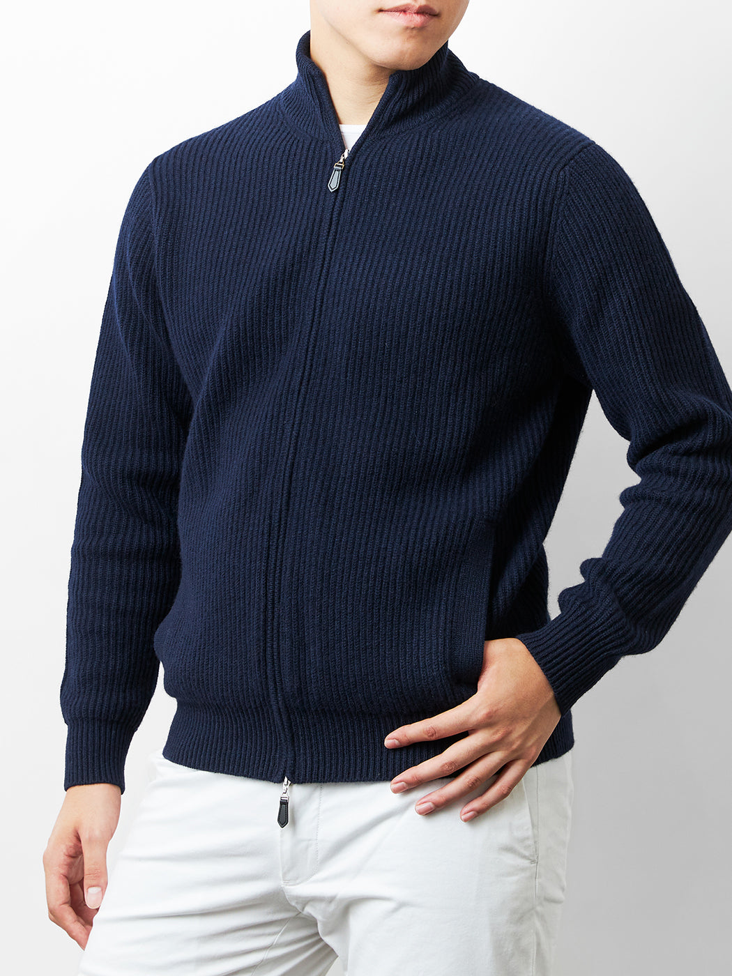 Cashmere fullcardigan zip jacket (stock sale)