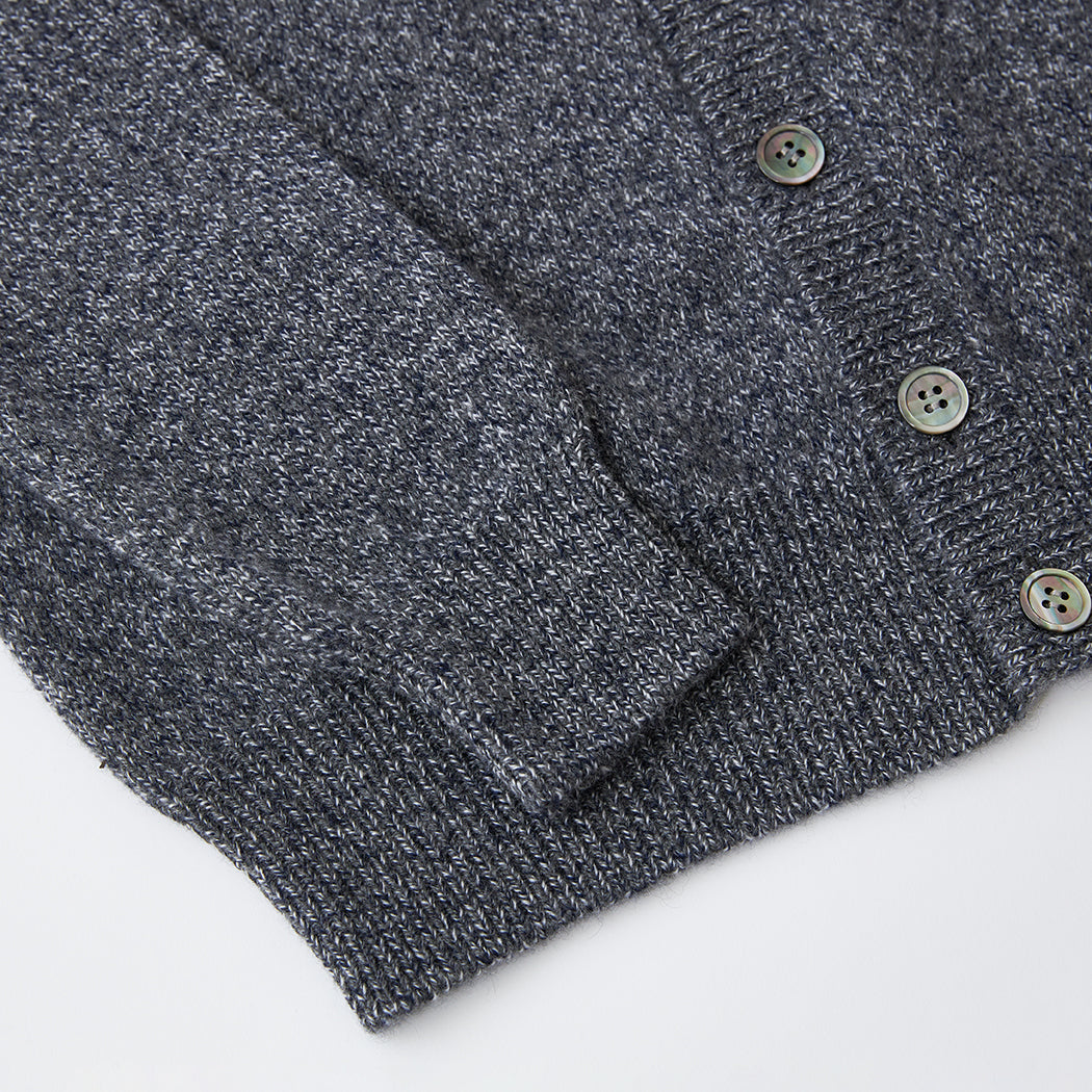 Four-tone Melange Cashmere cardigan