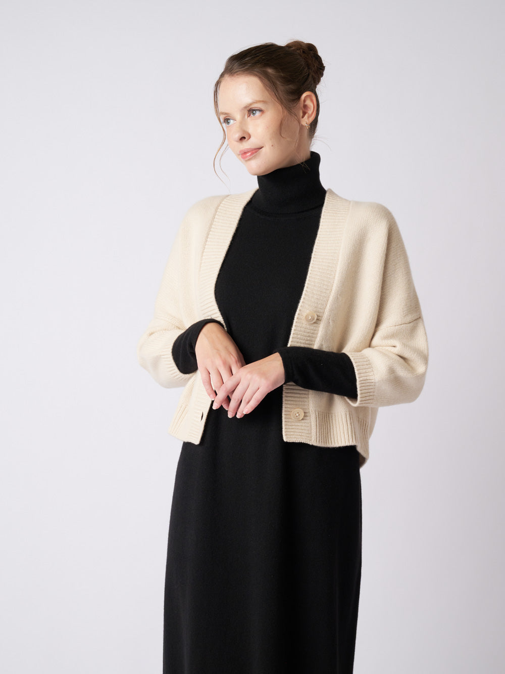 Cashmere bolero cardigan