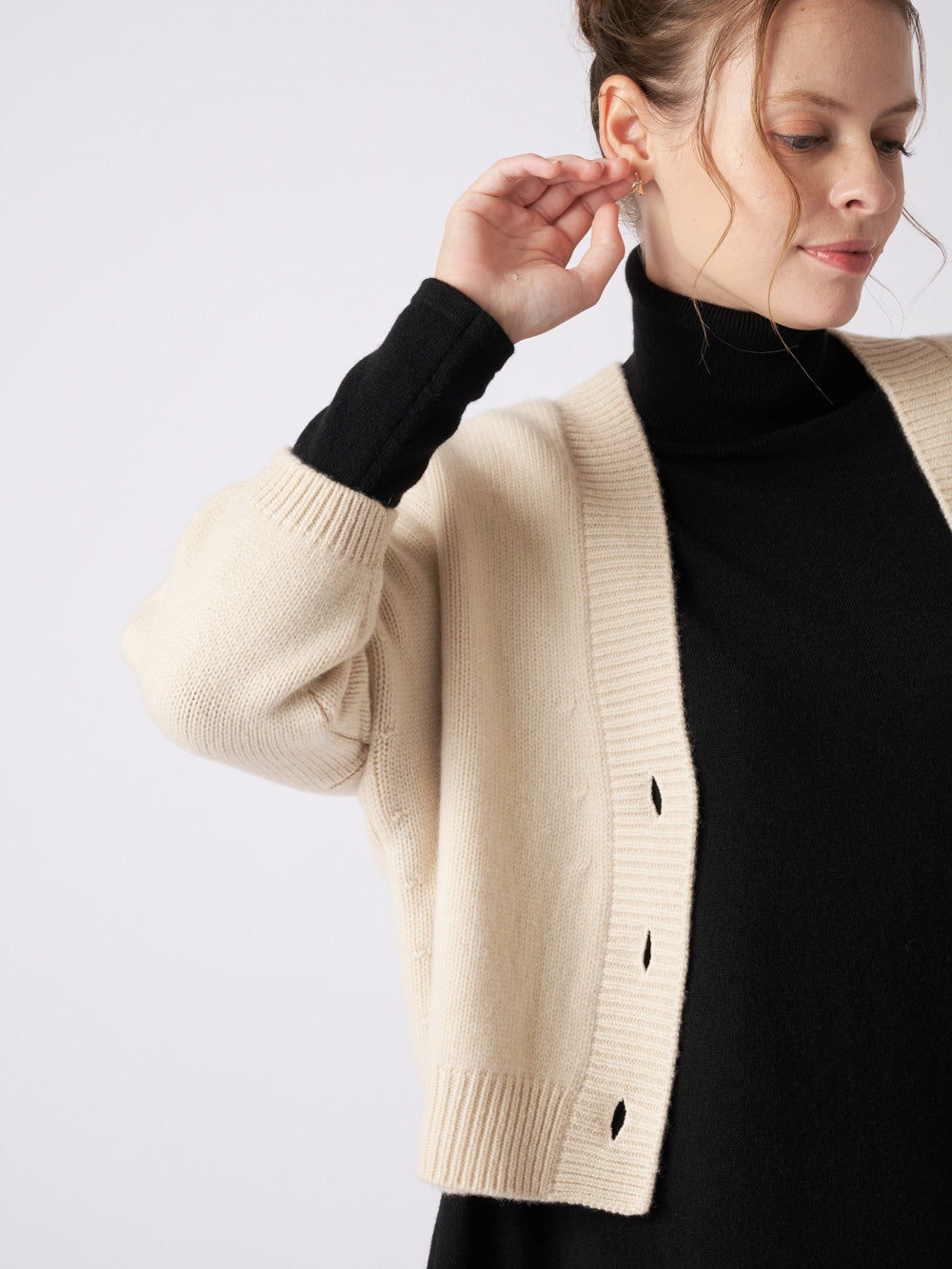 Cashmere bolero cardigan