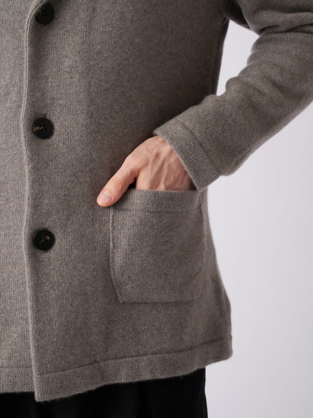 Cashmere tailored knit jacket