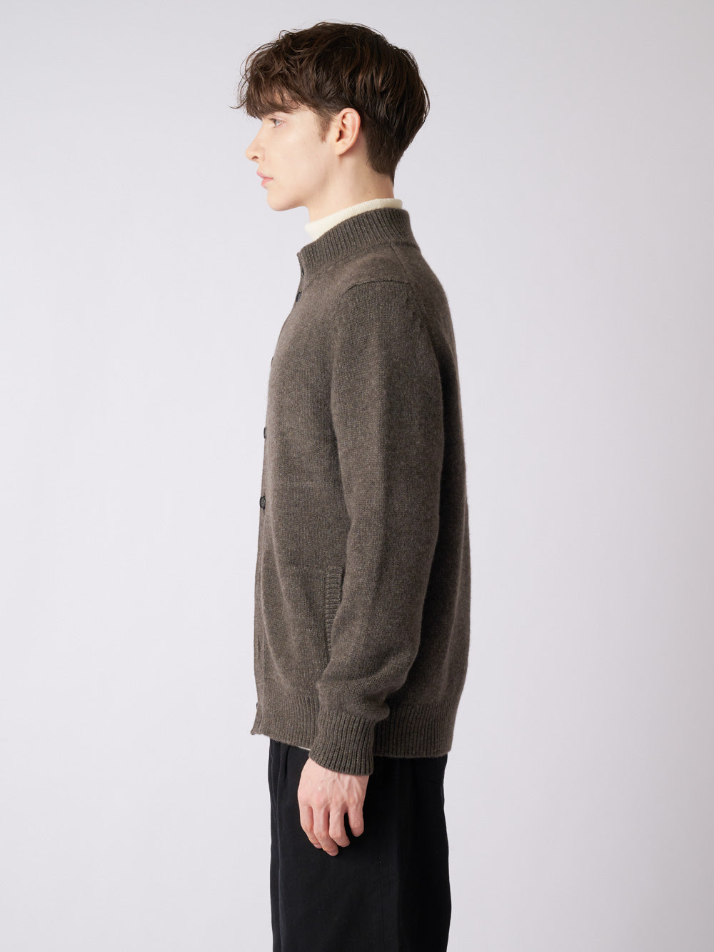 Cashmere high-necked jacket
