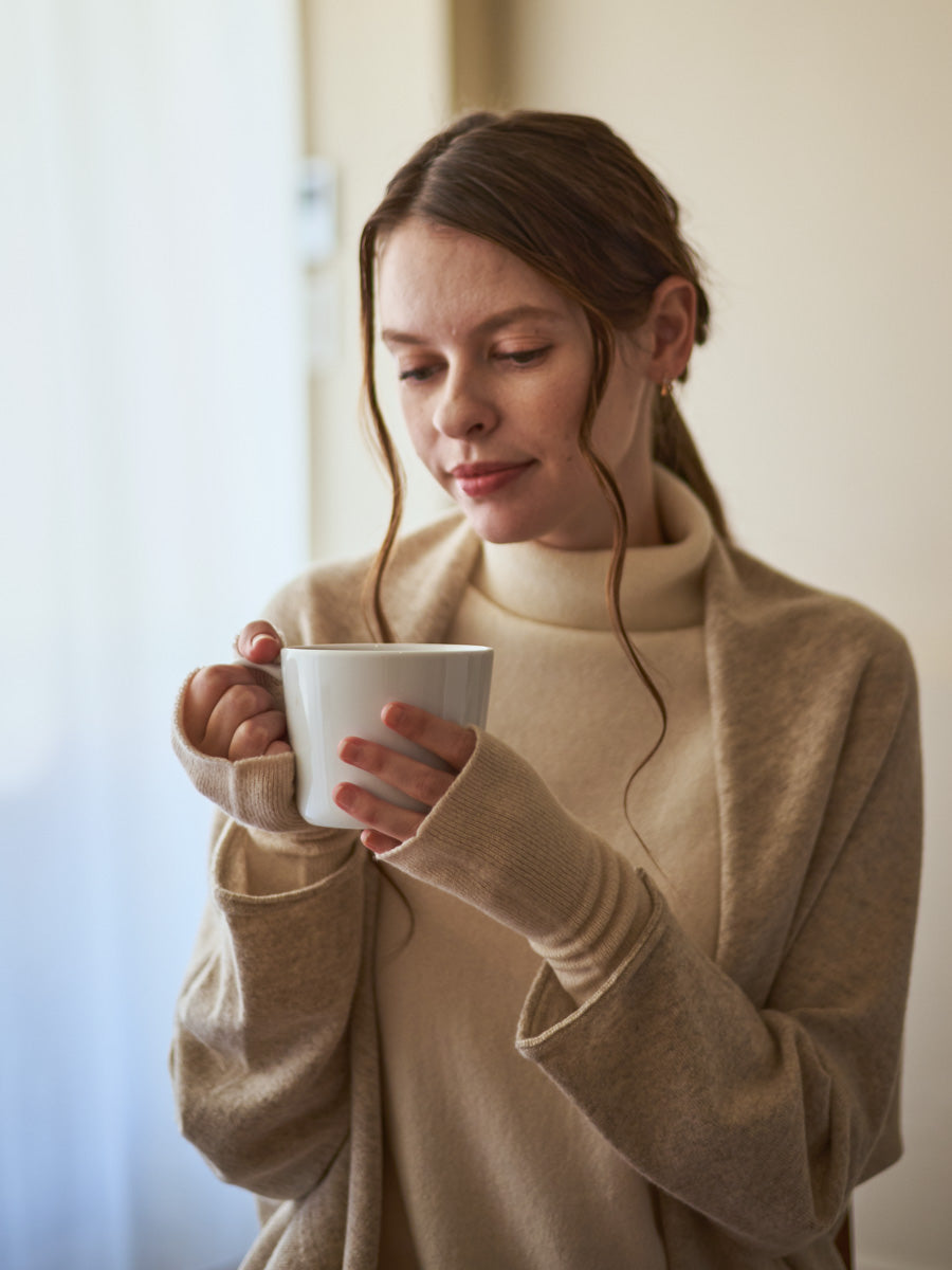 Cashmere knit hand warmers