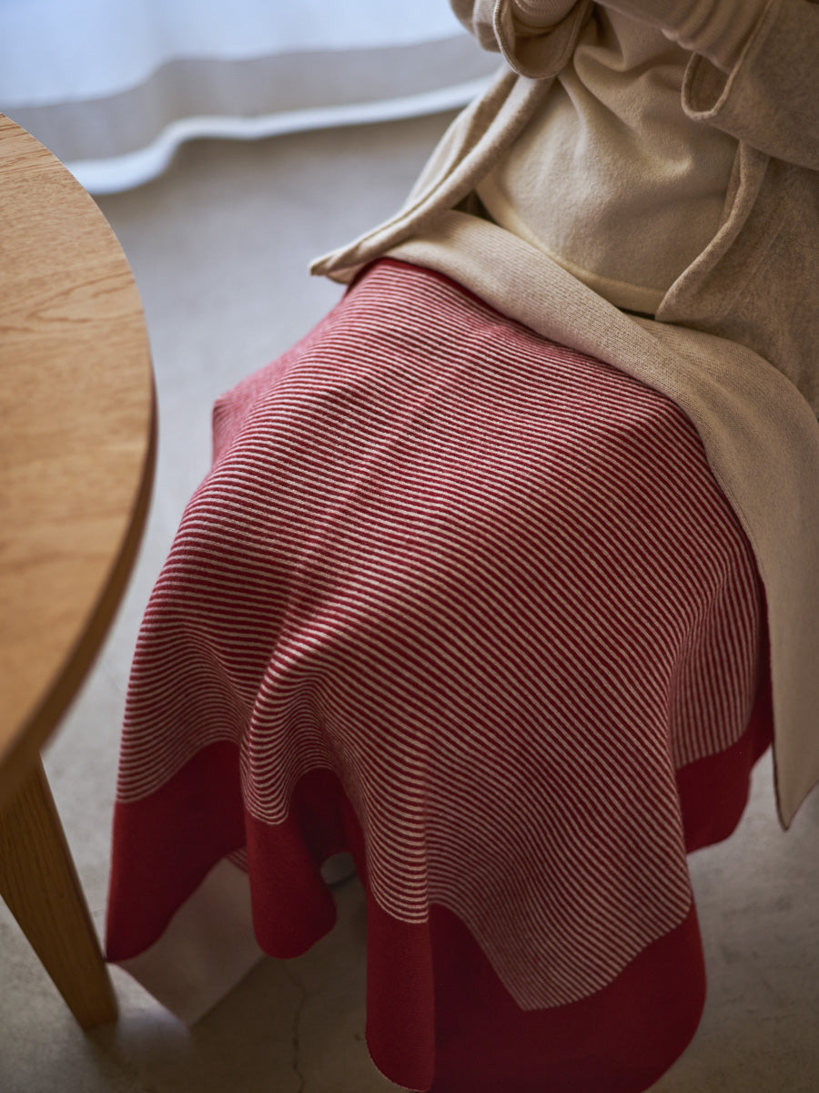 Cashmere knit blanket ? framed border design