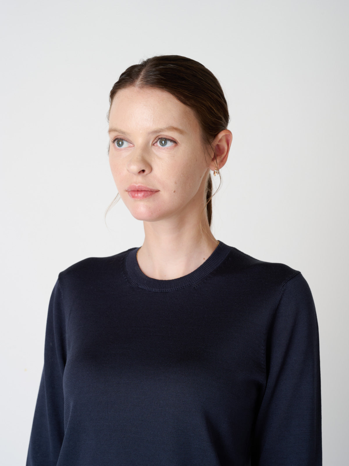 [For retailer]Washable Silk crewneck sweater｜Women
