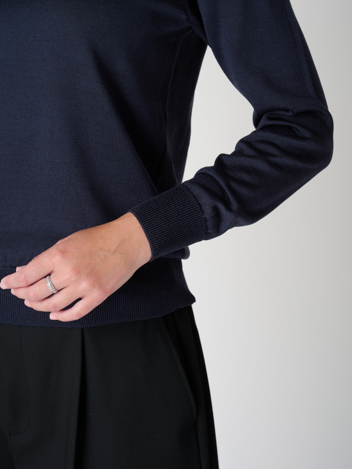 Washable Silk crewneck sweater｜Women