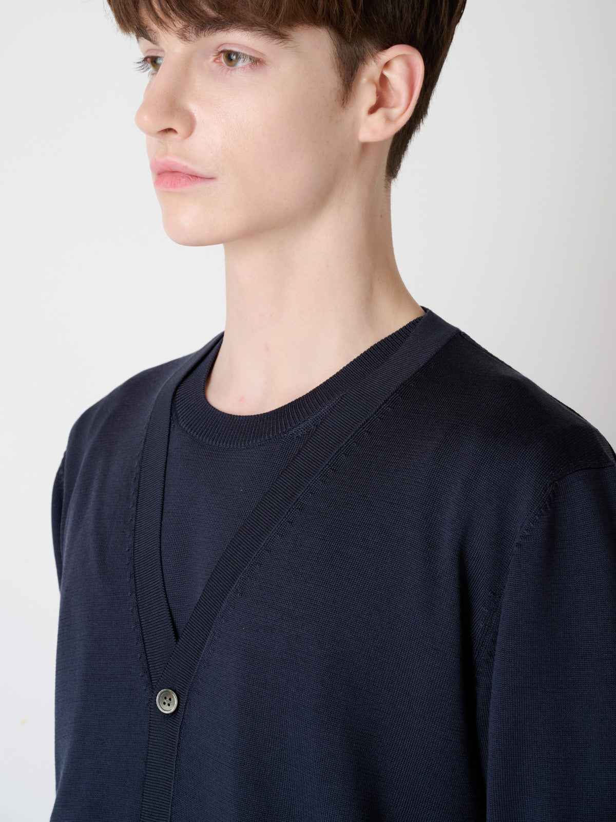 Washable Silk cardigan｜Men
