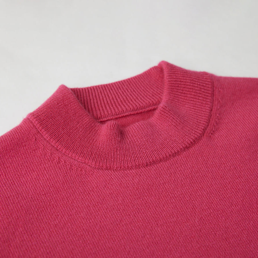 Personalized custom order of women's Japanese luxury cashmere knit high-necked sweater