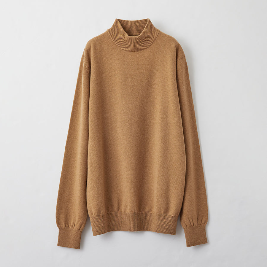 Personalized custom order of men's Japanese luxury cashmere knit high-necked sweater